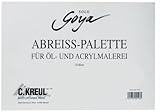 Mit Griffloch Kreul 4198 - Solo Goya Abreißpalette für Öl- und Acrylmalerei, 50 Blatt, mit Griffloch, für Öl-, Acryl-, Gouache- und Temperafarben geeignet