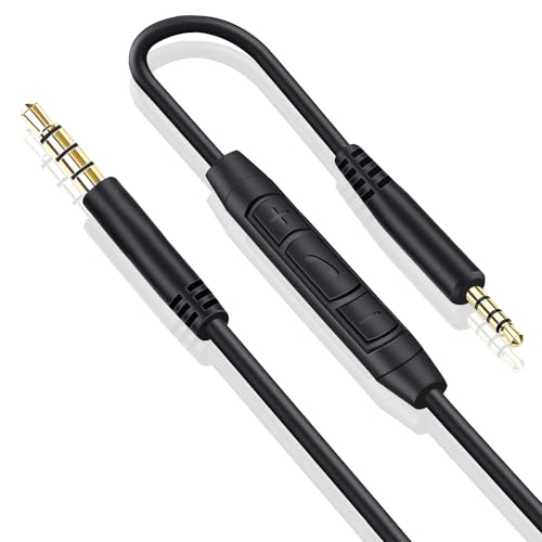 Ersatz Audiokabel für Bose Kopfhörer Kabel 3,5mm Klinke auf 2,5mm Klinke Kompatibel mit Bose 700 Quietcomfort QC25 QC35 QC35II QC45 JBL Tune 760NC LIVE 650BTNC 660NC mit Mikrofon & Lautstärkeregler