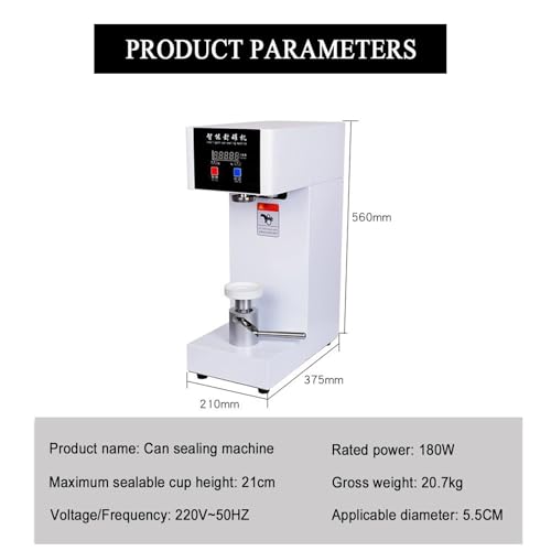 Máquina selladora automática al vacío para latas, panel de control inteligente, ideal para bares domésticos, tiendas de té con leche y uso comercial