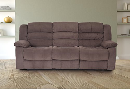 Image of Royaloak Divine Three Seater Recliner (Brown, Fabric)