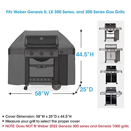 image for Unicook 58 Inch Grill Cover for Weber Genesis II, Genesis II LX 300 Se
