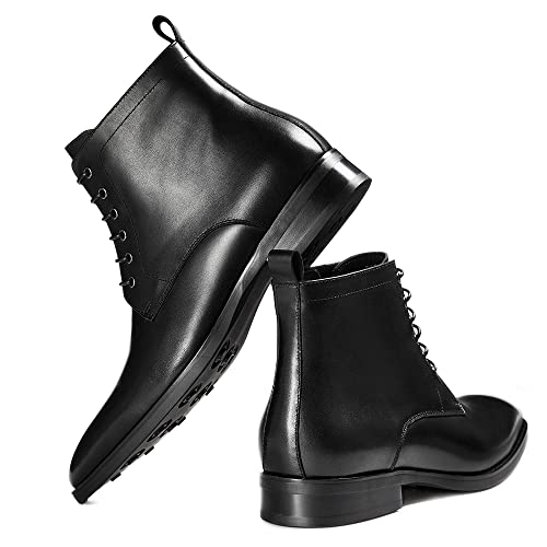 Image of GIFENNSE Mens Chukka Boots Mens Dress Boots Oxford Leather Boots Famal Chelsea Boots for Men