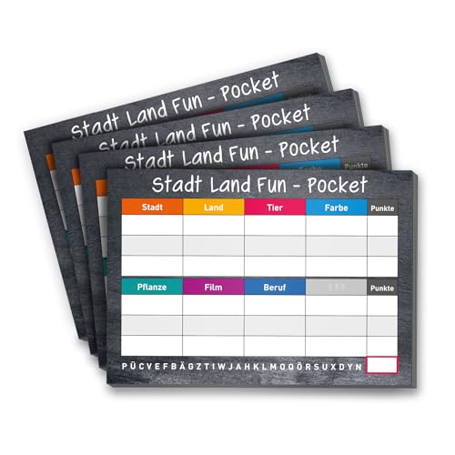 younikat Juego de 4 bloques de ciudad de Land Fun I DIN A6 I 50