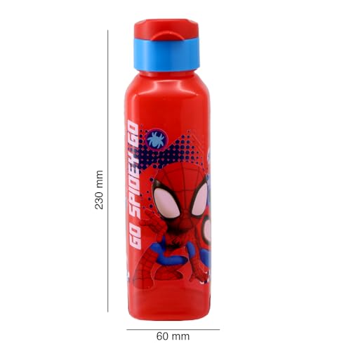 Image of SKi Homeware Lock & Seal Disney Lunch Box + Water Bottle Combo, for School Kids, a Gift for Girls and Boys with Attractive Character Prints and Vibrant Colours (Spiderman 1)