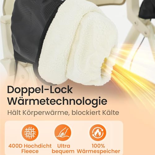 Gants de déambulateur et fauteuil roulant protection vent pluie - 4