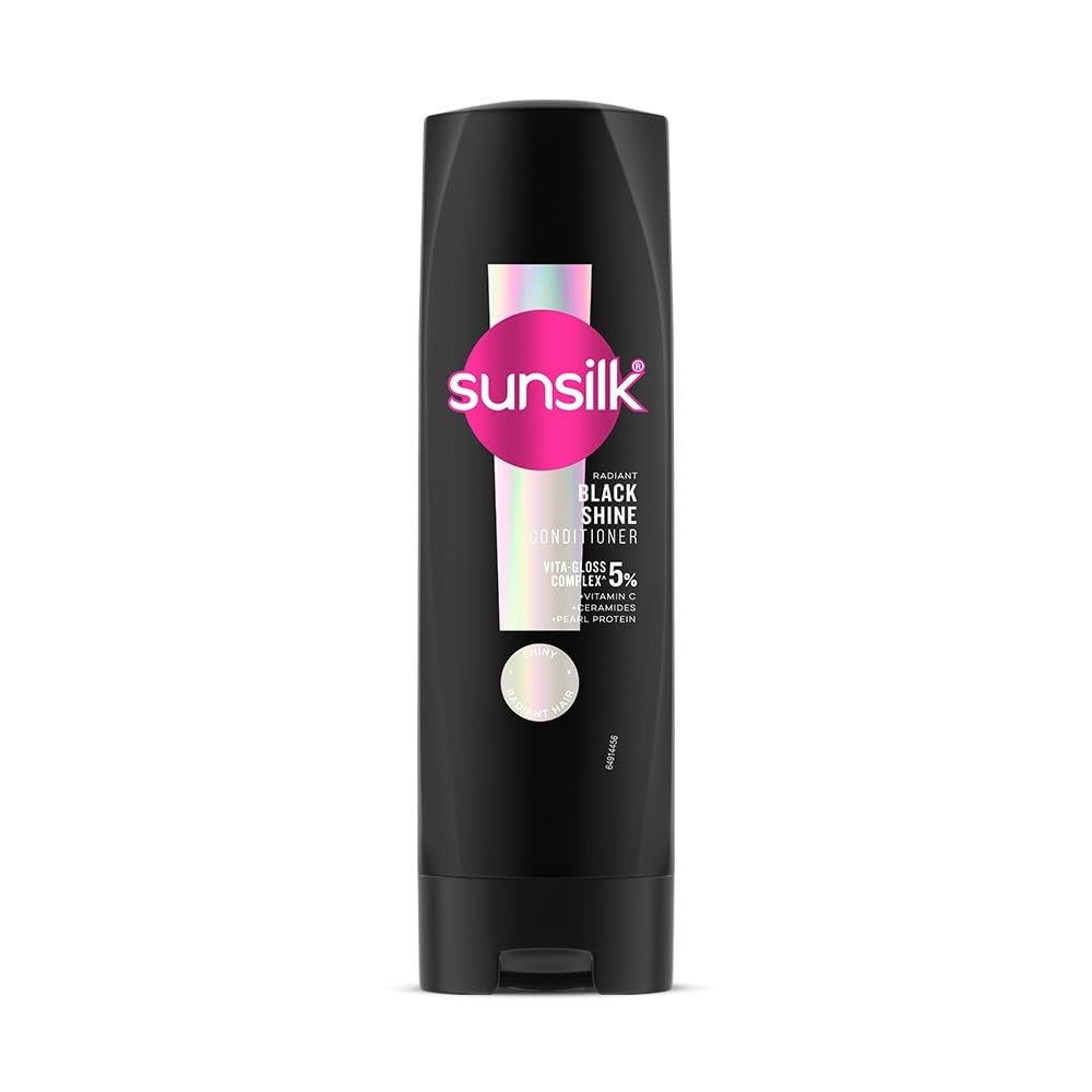SUNSILK Radiant Black Shine Conditioner, 180ml, for Smooth and Glass Shine Black Hair, with 5% VITA-GLOSS COMPLEX — 48hr Radiant Shine, Paraben-Free, Cruelty Free-image-11