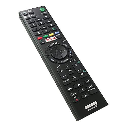 Sony TV Replacement Remote - Works For Most Sony Televisions (LED LCD Plasma) - Ideal TV Remote Control With Same Functions As Original - Black