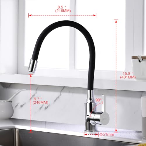 Miniatura 3 de Grifema Irismart - Grifo Monomando Cocina, Mezclador De Fregadero Con Caño Flexible, Cromo Exclusivo En Amazon