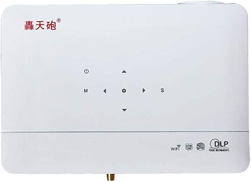 Smart Micro Home Wifi LED Projector 1080P HD Multimedia Movie Projector Compatible USB/USB/AV/VGA for Home Cinema Entertainment Office, White