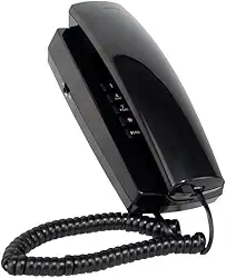 Telefone de parede com fio preto HDL