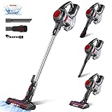 Authmic Akku Staubsauger, Staubsauger Kabellos mit 25000pa Saugkraft, Akkusauger Vacuum Cleaner, Bis zu 50 Min Laufzeit, 1.3L Staubbehälter, kabelloser Staubsauger für Tierhaare,Teppich und Hartböden