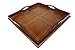 Mountain Woods Square Ottoman Wooden Serving Tray with Handles | Coffee Tray | Home Décor - 23.5