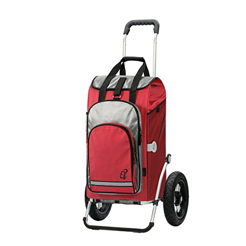 Andersen Shopper Royal mit kugelgelagertem Luftrad 29 cm und 60 Liter Einkaufstasche Hydro rot mit Kühlfach