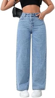 High-Waisted Wide-Leg Jeans Featuring a Relaxed fit Silhouette and Classic Denim for Versatile Casual wear Price In India