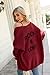 PRETTYGARDEN Solid Color Casual Womens Fall Fashion 2024 Open Front Midi Long Cardigan Sweaters for Women Soft Knit Outwear (Wine Red, Large)