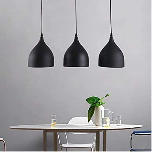 Image of GreyWings Modern Hanging Pendant Light for Ceiling - Black Aluminium Dome, Antique Decor, E-27 Holder, (Bulb not Included), Pack of 4