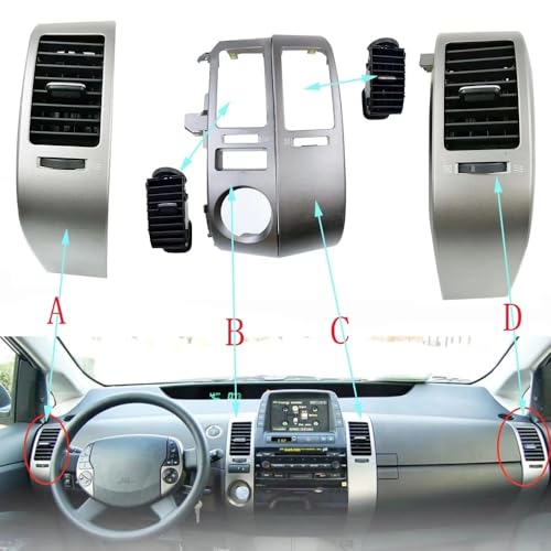 Rejilla de aire frontal e interior para el tablero de ventilación Toyota Prius 2