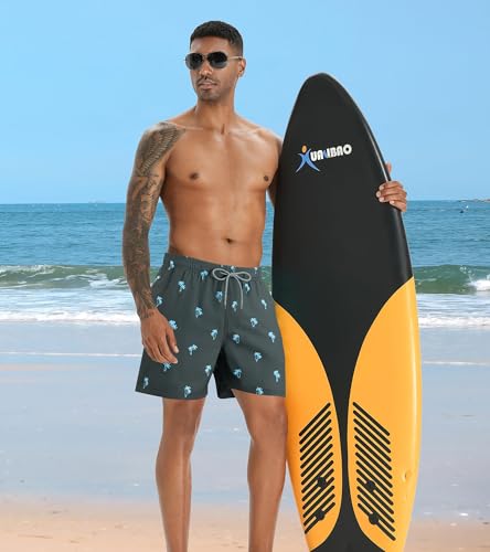 Image of APTRO Men's Swim Trunks with Compression Liner 5 Inch Bathing Suit Beach Swimsuits