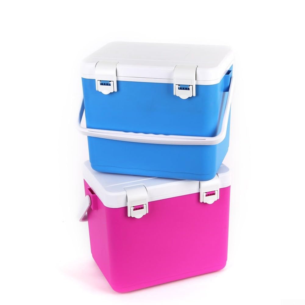 10L Isolierte Kühlbox mit Tragegriff, tragbarer Camping-Picknick-Kühler für Outdoor-Reisen, Aufbewahrung von Lebensmitteln und Getränken, Blau