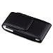 Faux Leather Vertical Case Holster with Belt Clip for 5 inch Smartphones Samsung Galaxy S5, S4 ,Nokia Lumia , HTC ONE ,LG G2 , Nexus 5 , MOTO X (Black)