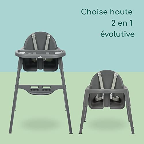 Bebeconfort Meely Chaise Haute Bébé Évolutive 2 en 1 max. 15 kg Chaise Haute Légère 3 3 kg Chaise Bébé Portable Nettoyage Facile Harnais de Sécurité 5 Points - vue 3