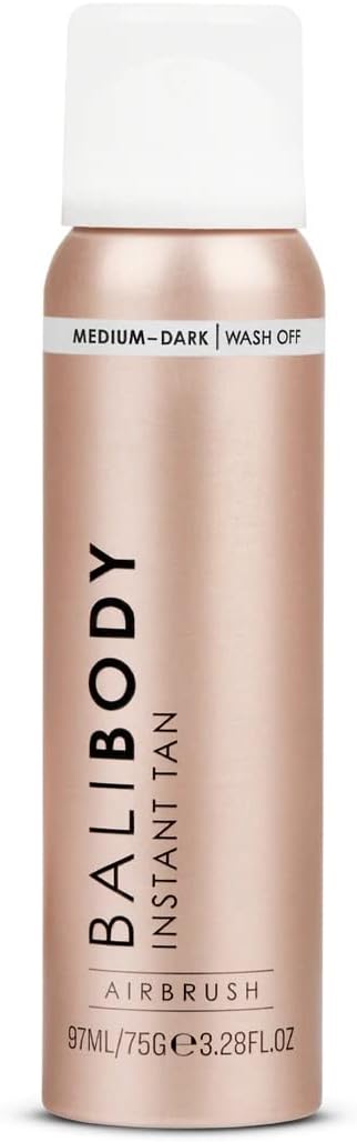 BALI BODY Instant Tan - Medium to Dark, Skin Perfecting Aerated Spray, Flawless Airbrushed Bronzed Finish, Vegan & Cruelty-Free (97 ml/3.28 fl oz)