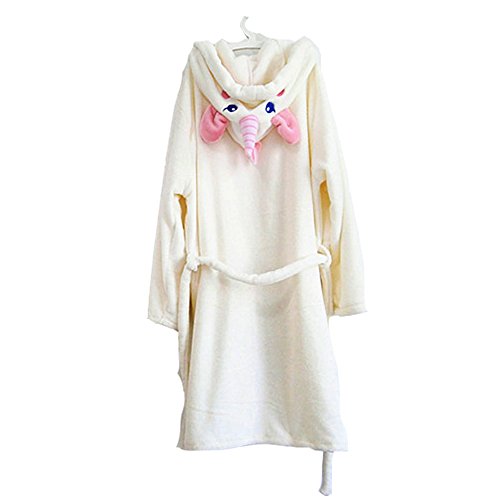 Peignoir de bain licorne pour bébé et enfants Jysport - A capuche - Robe de chambre en flanelle - Pour garçons et filles 3-6 ans, moyen