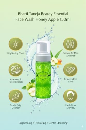 Image of Face Wash Honey Apple | Brightening & Hydrating Cleanser with Aloe Vera, Green Apple & Honey | Gentle Daily Face Wash for Men & Women | 150ml