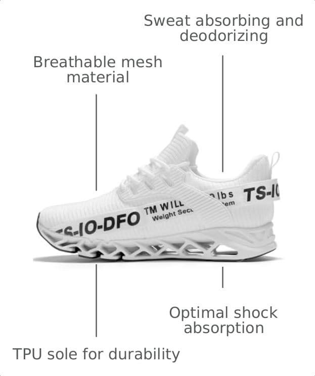 Image of TSIODFO Men's Running Walking Fashion Sneakers