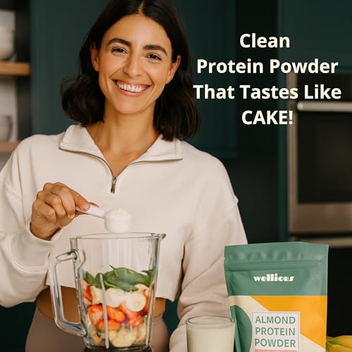 Best Protein Powder to Mix with Water (2026): Top-Rated Picks That Actually Dissolve 8 wellious Almond Protein Powder (Chocolate) - 18 Grams of Pure Healthiest Vegan Protein for Women & Men - Perfect Gluten-Free, Soy-Free & Smooth Gut Friendly Protein Powder for Sports Nutrition