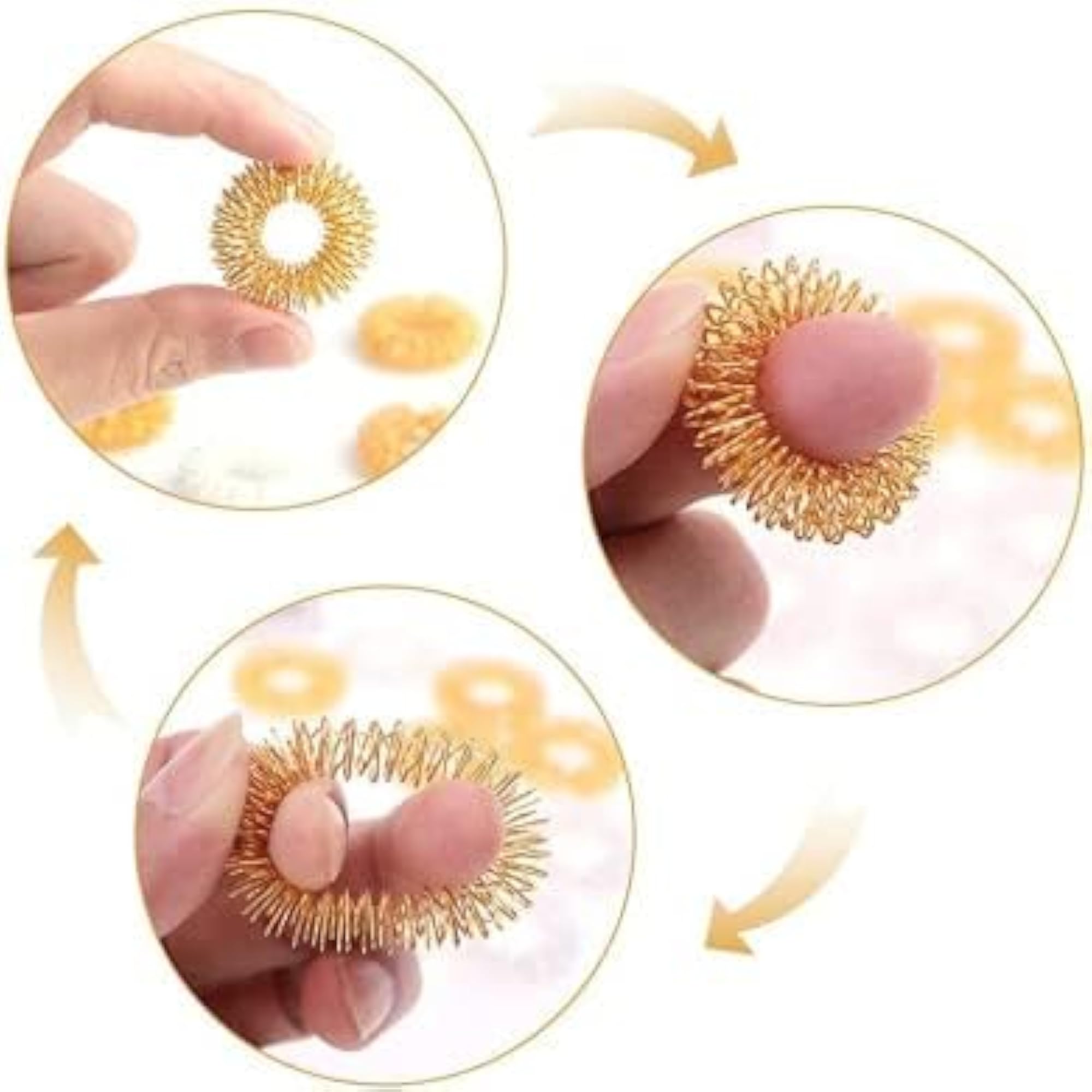 Acupressure Finger Massage Ring Kit, Set of 5