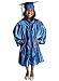 Happy Graduates Medium Blue Shiny Child Graduation Cap, Gown, Tassel and 2025 Charm Set, Kindergarten Graduation Cap And Gown Set, For Kids And Preschool