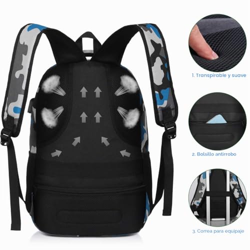Miniatura 5 de Yamtion Mochila Adolescente Chico Hombre Mochila Ordenador Clase Ocio De Negocios Colegio Escuela Secundaria Trabajo Universidad Viajes Escuela