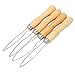 Generic Button Hook for Seniors, 4Pcs Button Hook Wooden Handle Stainless Steel Wire Semi Flexible Assist Tool with Comfort Grip Handle Assist Tool for The