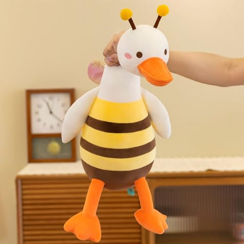 GULEEK Pato Abelha Brinquedo de Pelúcia Abelha Pato Abraçando Travesseiro Fofo Animal de Pelúcia Abr