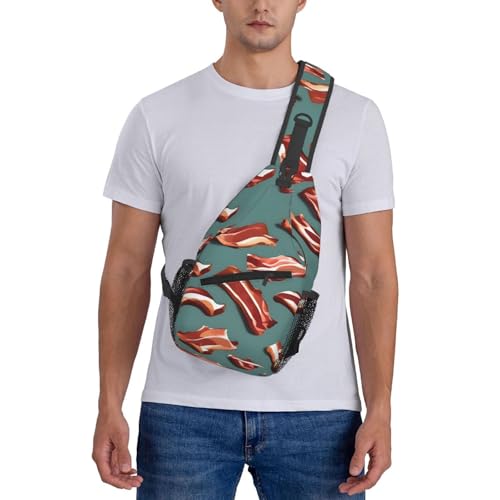 Mochila Sling estampado tocino para senderismo y viaje miniatura 7