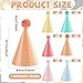 48Pcs Mini Pastel Birthday Party Hats for Stuffed Animals 5Inch Adjustable Cone Caps with DIY Pom Poms Colorful Mini Party Hats Pets Dolls Kids Small Pastel Birthday Decorations Kit for Holidays