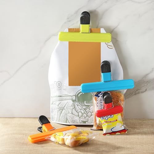 Image of 8PCS Chip Bag Clips, HIA Stylish Wide Open Bag Clips for Food Storage, Heavy Seal Grip, Assorted Size (6 inch*3.3 inch for 4 and 3 inch*2.5 inch for 4)
