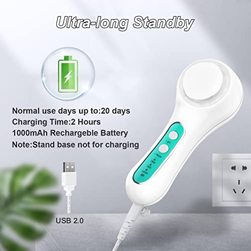 Freebreath Facial Cleansing Brush, Ipx7 Waterproof Face Scrubber With 3 Speed Modes, Face Brushes For Cleansing And Exfoliating With 5 Brush Heads, Removing Blackhead, Fully Rechargeable(Fresh Green) #TOP6