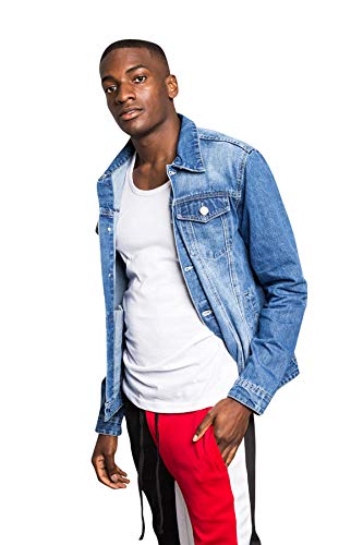 Image of VICTORIOUS Men's Distressed Denim Jacket