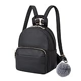 Fashion Women Backpack Purse PU Leather Mini Backpacks for Girl Teens Casual Travel Daypacks With Cute Pom