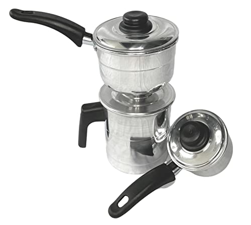 Cuscuzeiro Individual Com 2 Conchas Prático Porção Única Serve 1 ou 2 Pessoas (Polido)