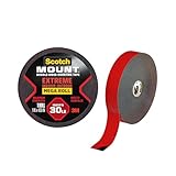 Scotch Extreme Mounting Tape, 1-inch X 400-inches, Black, 1-Roll (414-LONGDC) - 414-LONG/DC