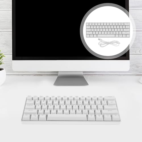 Clavier mécanique de jeu blanc pour optimiser l'espace gaming sur PC portable - 7