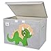 CLCROBD Foldable Large Kids Toy Chest with Flip-Top Lid, Collapsible Fabric Animal Toy Storage Organizer/Bin/Box/Basket/Trunk for Toddler, Children and Baby Nursery (Triceratops)
