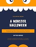 motor pulir joyeria segunda mano  A Monster Halloween Coloring Book: Cute Coloring Monster Book with Fine Motor Skills Develoment for Kids Age 4-7, Fun & Cute Monsters, Two Sided Print