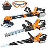 Kids Tool Set, 3 in 1 Kids Power Garden Tools with Sounds & Lights, Toy Weed Wacker, Toy Leaf Blower and Hedge Trimmer, Outdoor Toys, Toy Tools, Christmas Birthday Gifts for Boys 3 4 5 6 7 8 Year Old