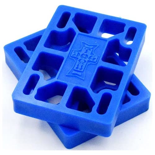 Dogtown Skateboard Risers 1/2" Blue for Old School Skateboards