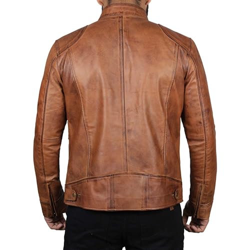 Chaqueta de hombre estilo retro en cuero sintético miniatura 3