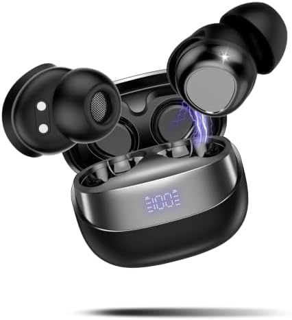 Sleep Earbuds Bluetooth 5.4 in Ear Light-Weight Headphones, Mini Sleep Headphones Small Design for Side Sleepers, Clear Calls Earphones, Light Black image 2